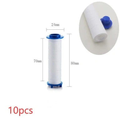 Turbo Propeller Shower Head in various colours with 360-degree fan extension