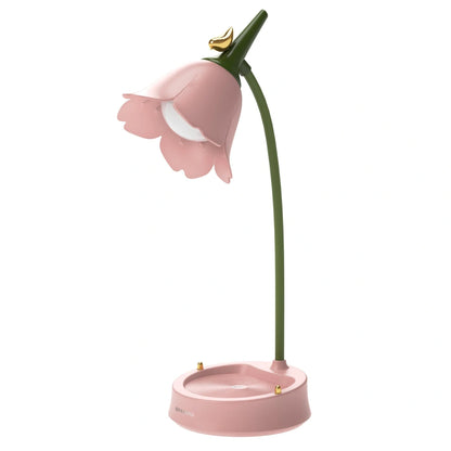 Flower LED Desk Lamp with adjustable brightness and wireless charging
