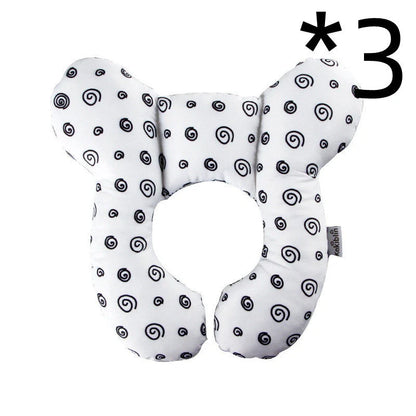 U-shaped baby head support pillow in pure cotton for car safety seats