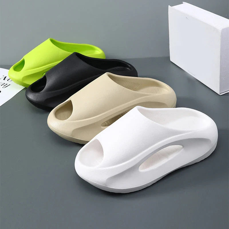 Stylish unisex beach slippers with a unique hollow, ventilated design for maximum breathability and comfort