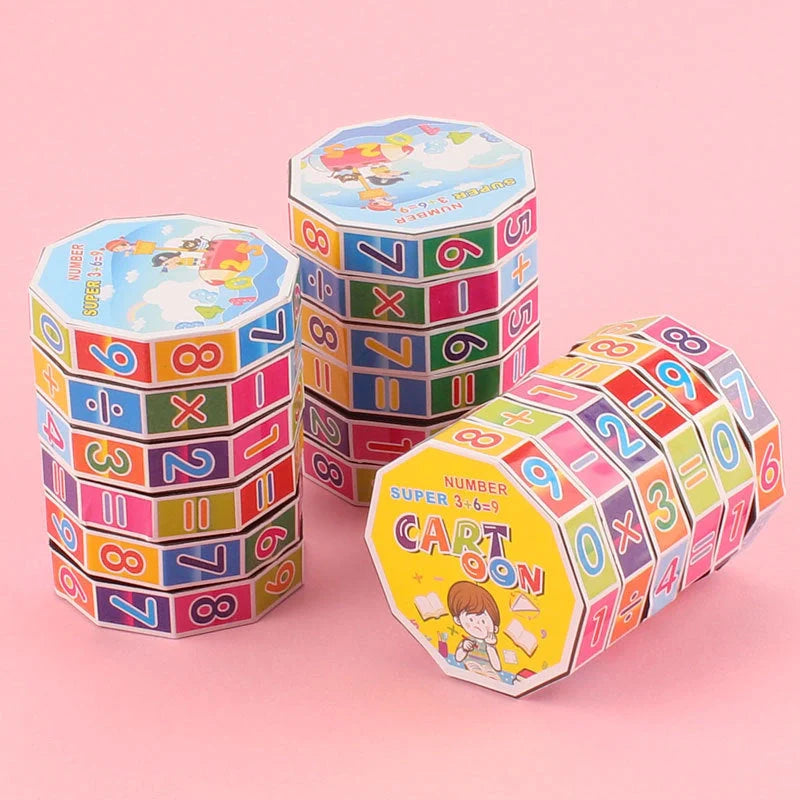 Cylindrical Plastic Rubik's Cube for children's mathematical learning