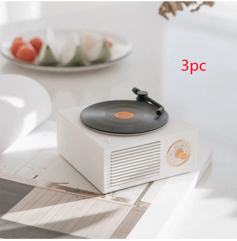 Retro Bluetooth Mini Speaker with USB Port in vintage design, perfect for wireless music streaming.