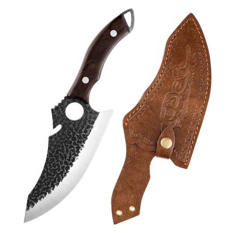 T6 Crocodile Multi-Function Kitchen Knife with forged steel blade and ergonomic handle