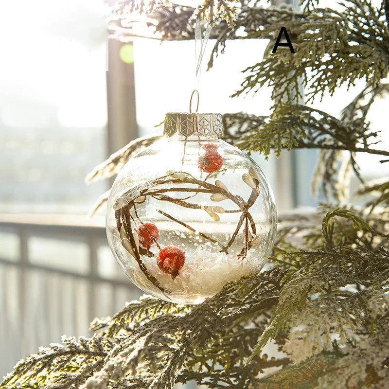 Gold powder bright painted mixed plastic Christmas tree ornaments in various styles and sizes