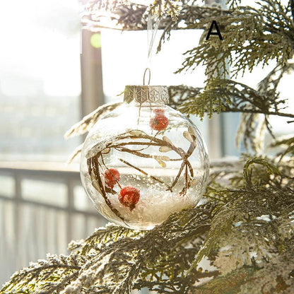 Gold powder bright painted mixed plastic Christmas tree ornaments in various styles and sizes