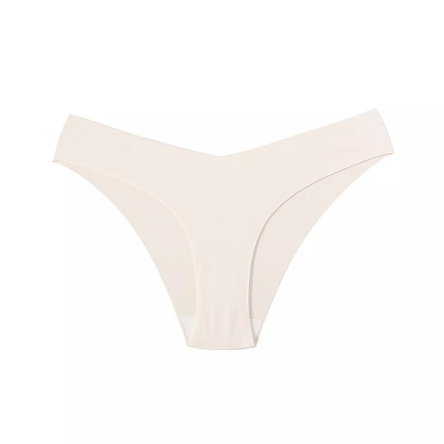 Women's V-shaped Waistband Seamless Ice Silk Panties in 5-colour set
