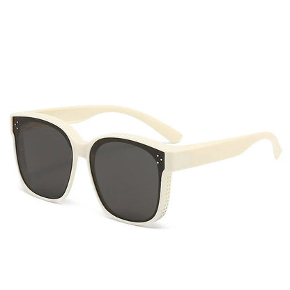 Polarised dual-use sunglasses with anti-glare mirror coating in various colours