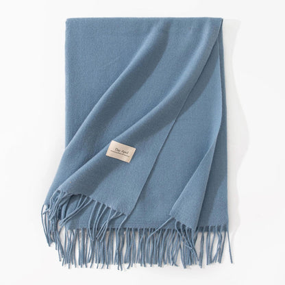 Elegant artificial cashmere scarf for women in various colors, perfect for winter warmth and style.