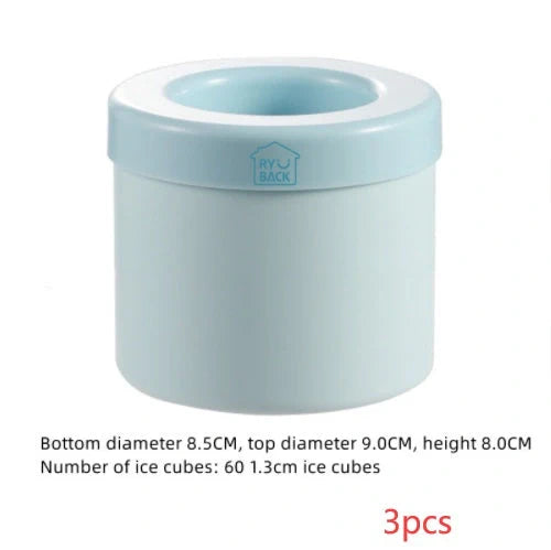 Portable 2-in-1 ice bucket mold with lid for efficient ice making and serving
