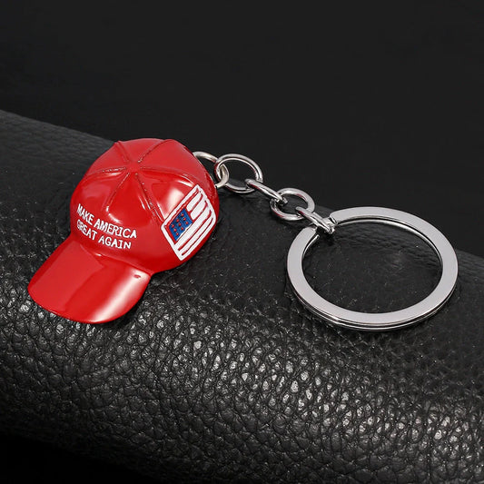 A vibrant red keychain with a minimalist hip-hop inspired design, crafted from premium zinc alloy for the discerning British gentleman.