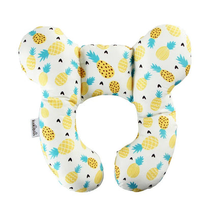 U-shaped baby head support pillow in pure cotton for car safety seats
