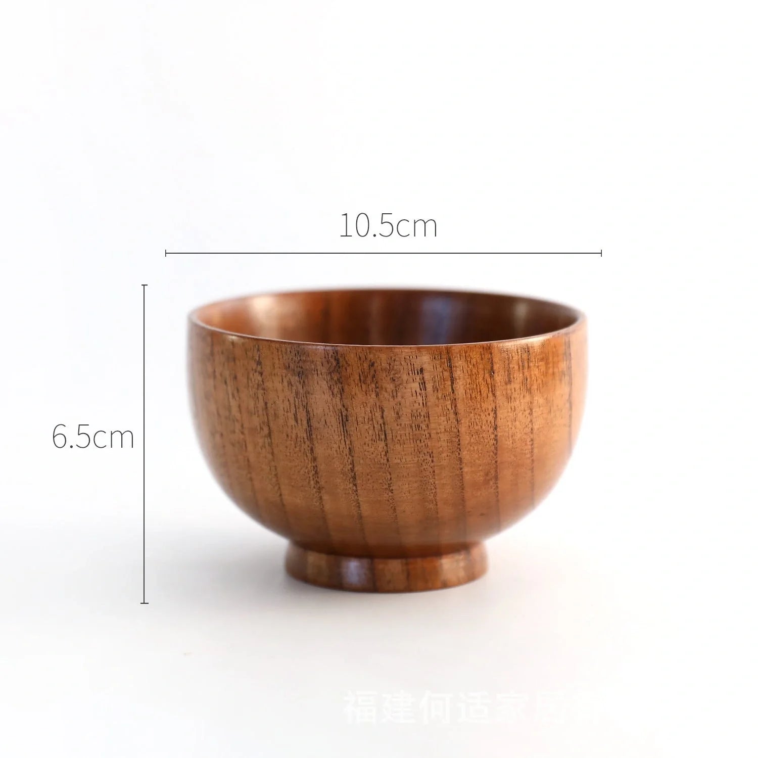 Handmade Japanese style wooden bowls in three sizes for rice, soup, and salad