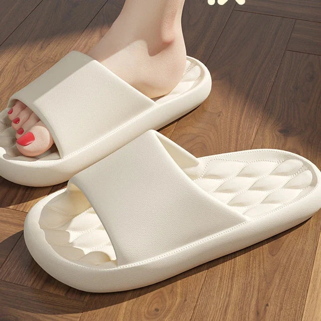Unisex EVA summer slippers in various colours with non-slip bump texture sole