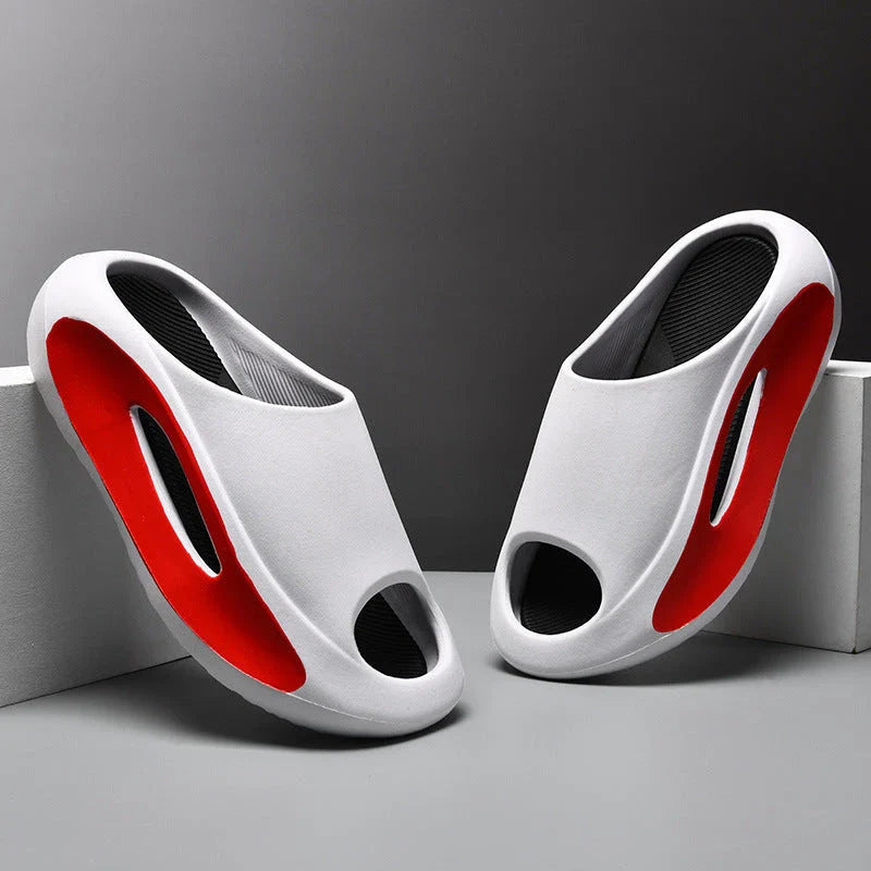 Stylish unisex beach slippers with a unique hollow, ventilated design for maximum breathability and comfort