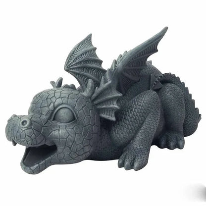 Charming resin dinosaur fountain ornament with flowing water feature for home and garden decoration