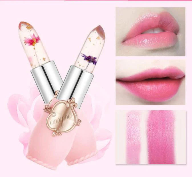 Jelly Flower Lipstick Set with 6 colour-changing lip glosses