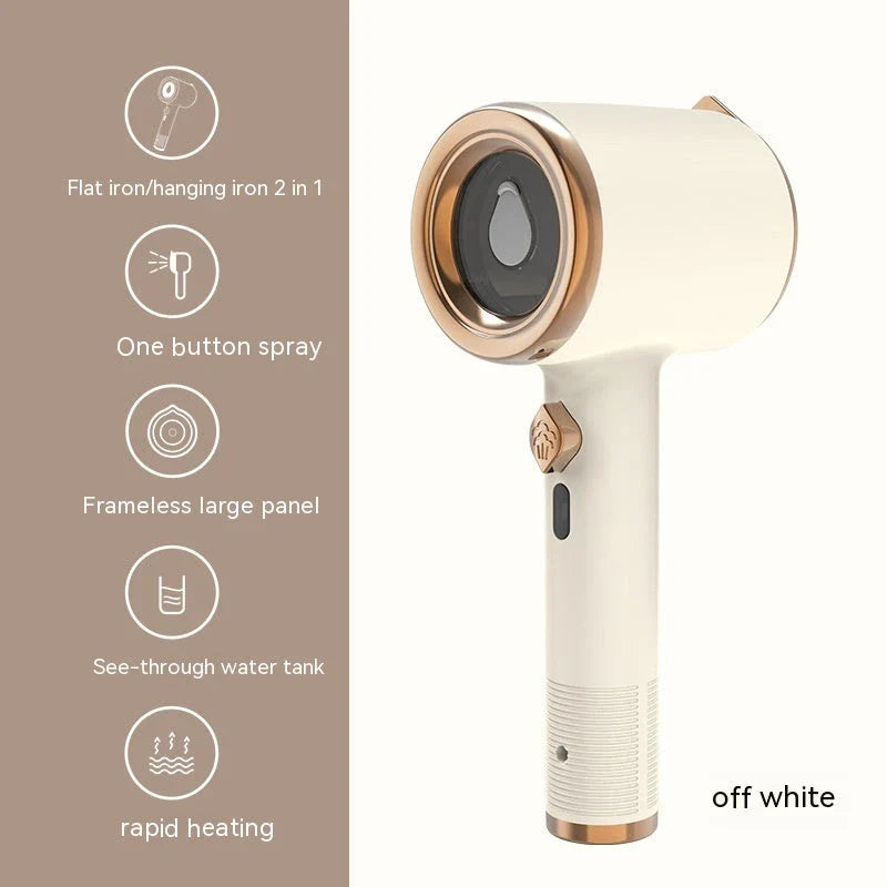 Compact handheld garment steamer with titanium soleplate for wrinkle-free clothes on the go
