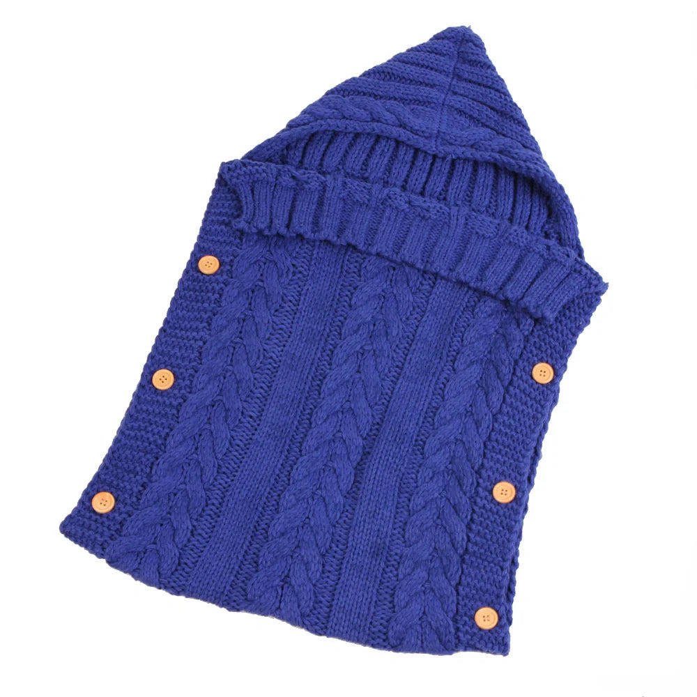 Newborn knit sleeping bag in various colours, size 70x35cm, made from soft acrylic