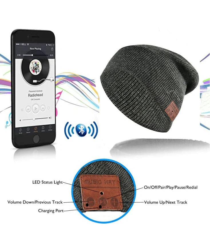 Sports Plus Velvet Thickening Wireless Music Earphone in Hemp gray with Bluetooth V5.0