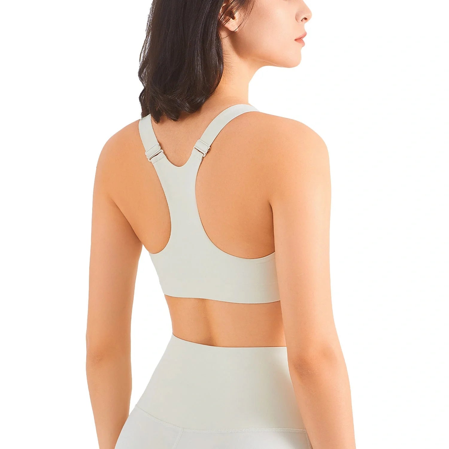 Front zip sports bra for women plus size workout in various colours