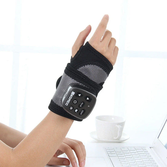 Wireless vibration massage therapy wrist heating massager with premium materials and ergonomic design for personalized relaxation