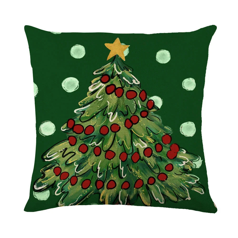 Festive Christmas pillow covers with snowflake pattern for cozy home decor