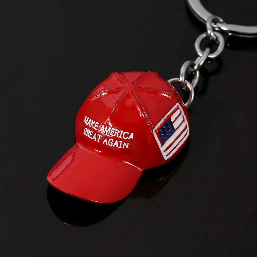 A vibrant red keychain with a minimalist hip-hop inspired design, crafted from premium zinc alloy for the discerning British gentleman.