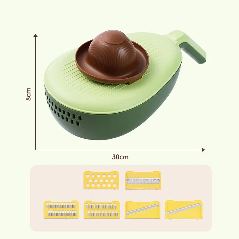 Stainless steel and PP vegetable grater with storage box for efficient slicing