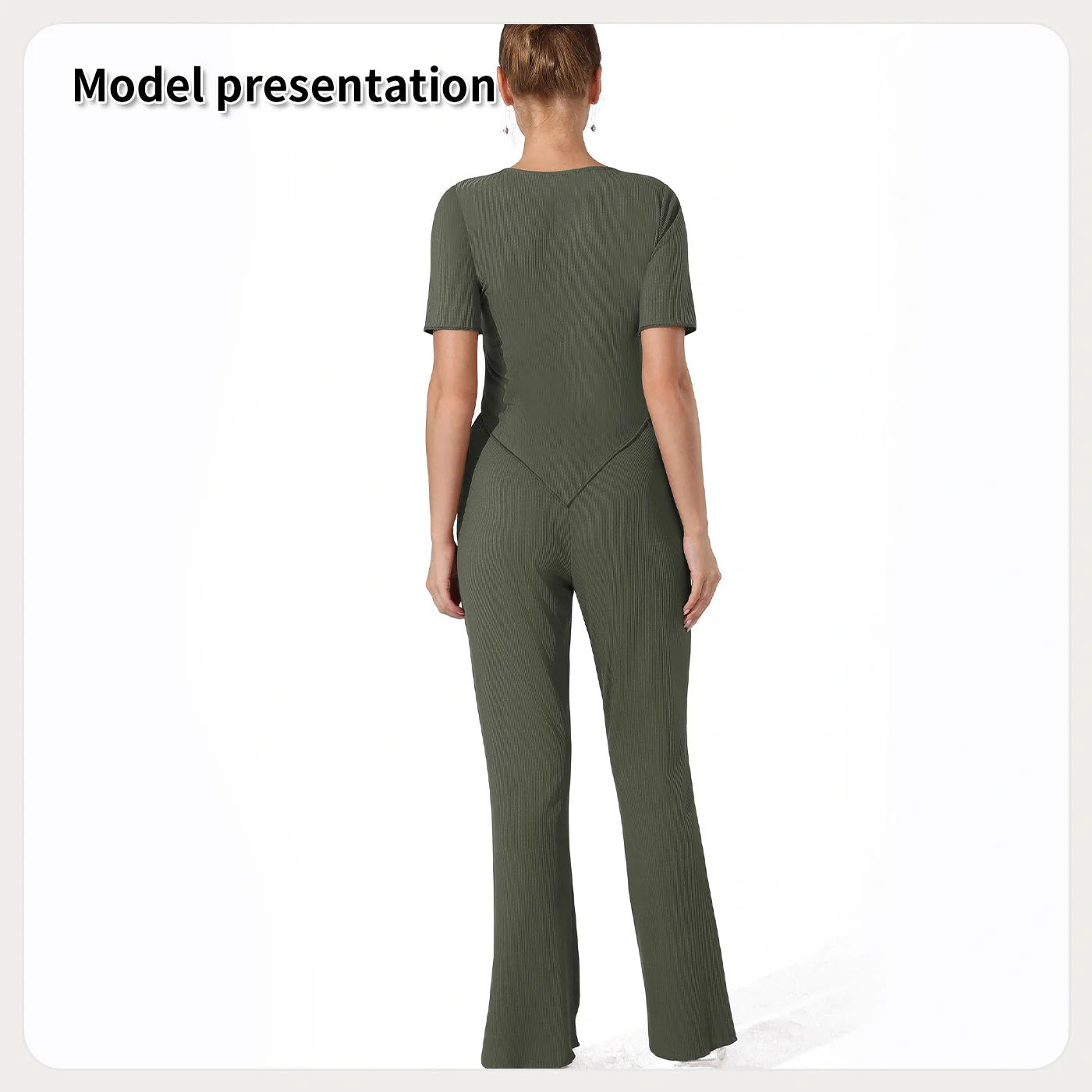 Dark green top and pants set for comfortable casual wear