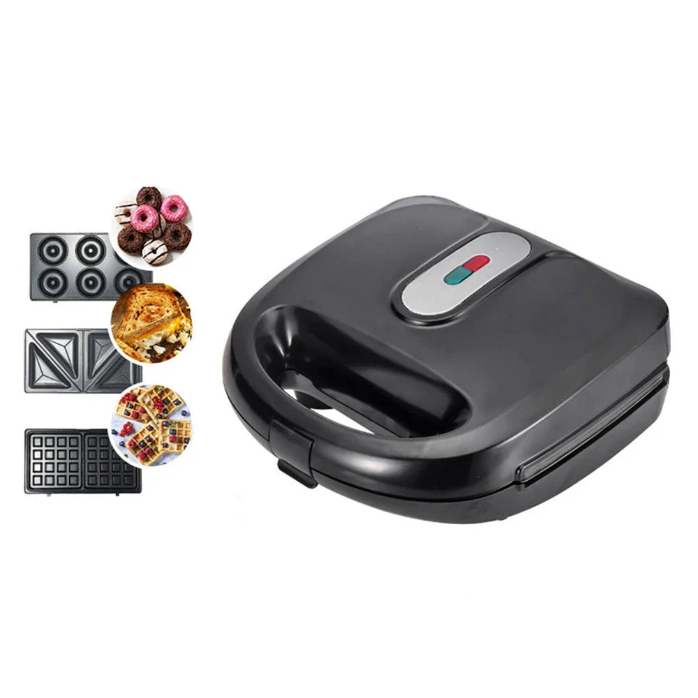 Versatile 6-in-1 Waffle Maker with EU Plug: Grill, Sandwich, and Breakfast Delight