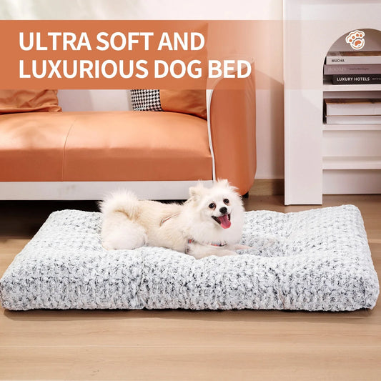 Plush, cushioned dog beds with rose velvet exterior and soft, supportive cotton filling, providing cozy and comfortable sleeping for medium to large dogs
