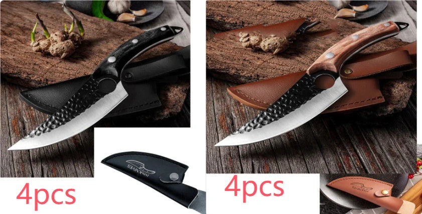 5CrMoV15 high carbon steel butcher knife set for professional meat processing