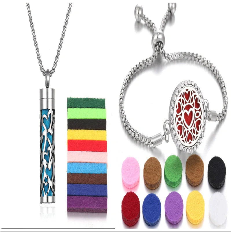 Stylish Aromatherapy Bracelet with Essential Oil Diffuser in various designs