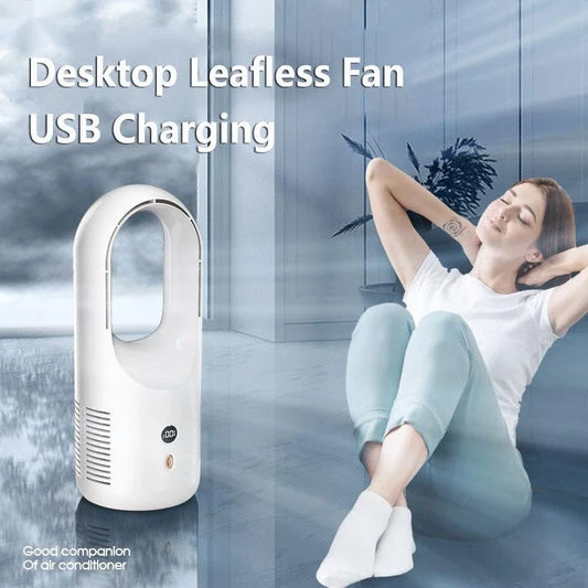 Powerful bladeless fan with sleek design and quiet operation for efficient cooling