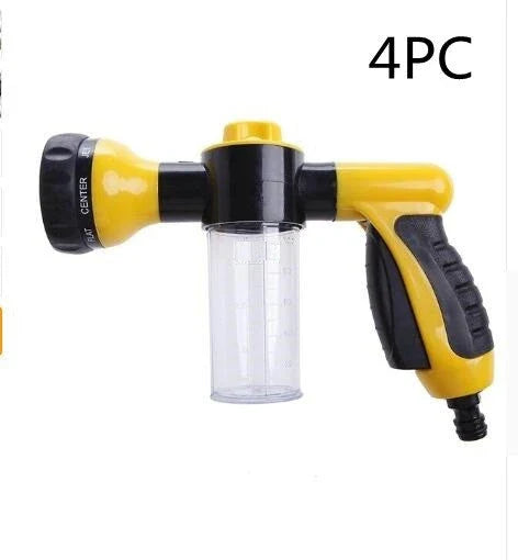 A premium high-pressure automotive foam sprayer with adjustable 8-in-1 spray settings for efficient car washing, garden maintenance, and household cleaning