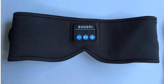 Dual Ear Stereo Music Blackout Hood in Black for immersive audio privacy