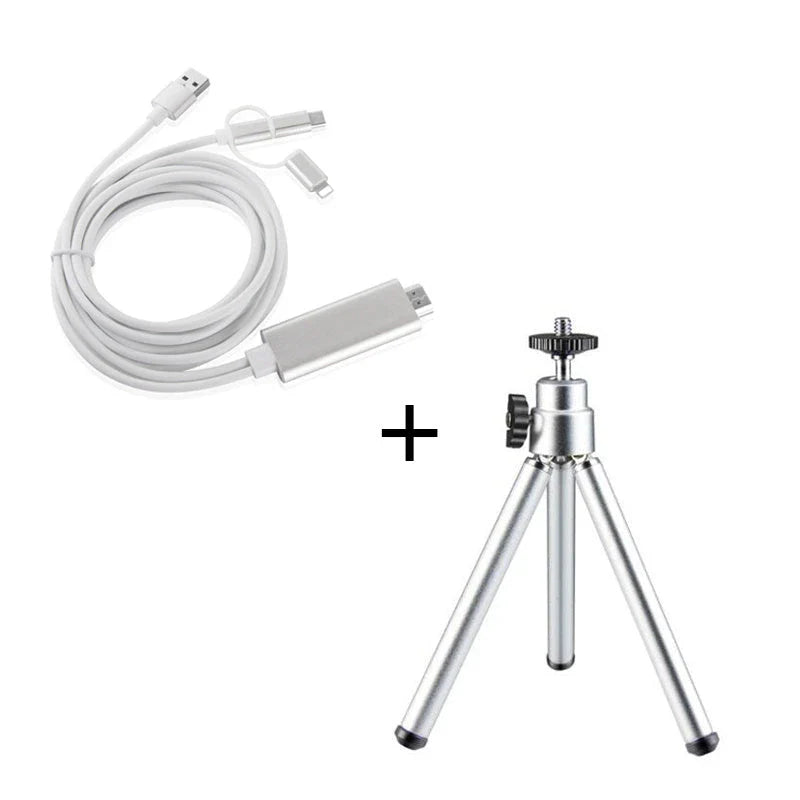 Flexible mini tripod stand for digital cameras and camcorders, with 360-degree swivel and 90-degree tilt for versatile positioning
