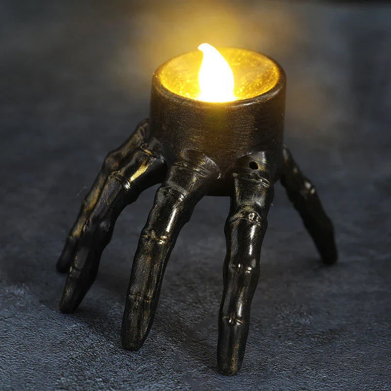 Skull-shaped Halloween lantern with a spooky, atmospheric glow for festive decor