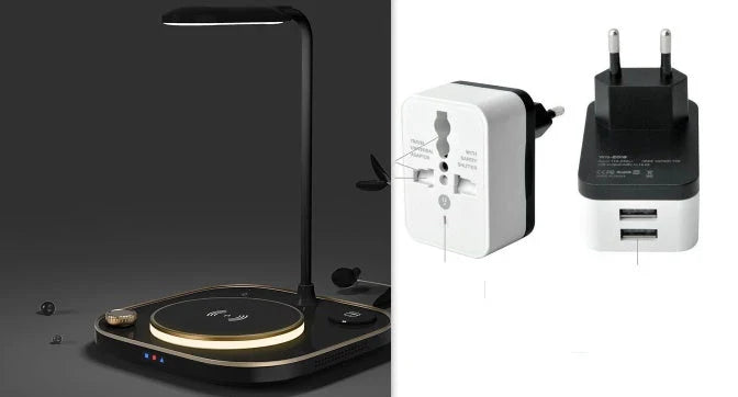 Versatile 3-in-1 wireless charging desk lamp with adjustable LED lighting and fast 15W Qi charging for smartphones and devices