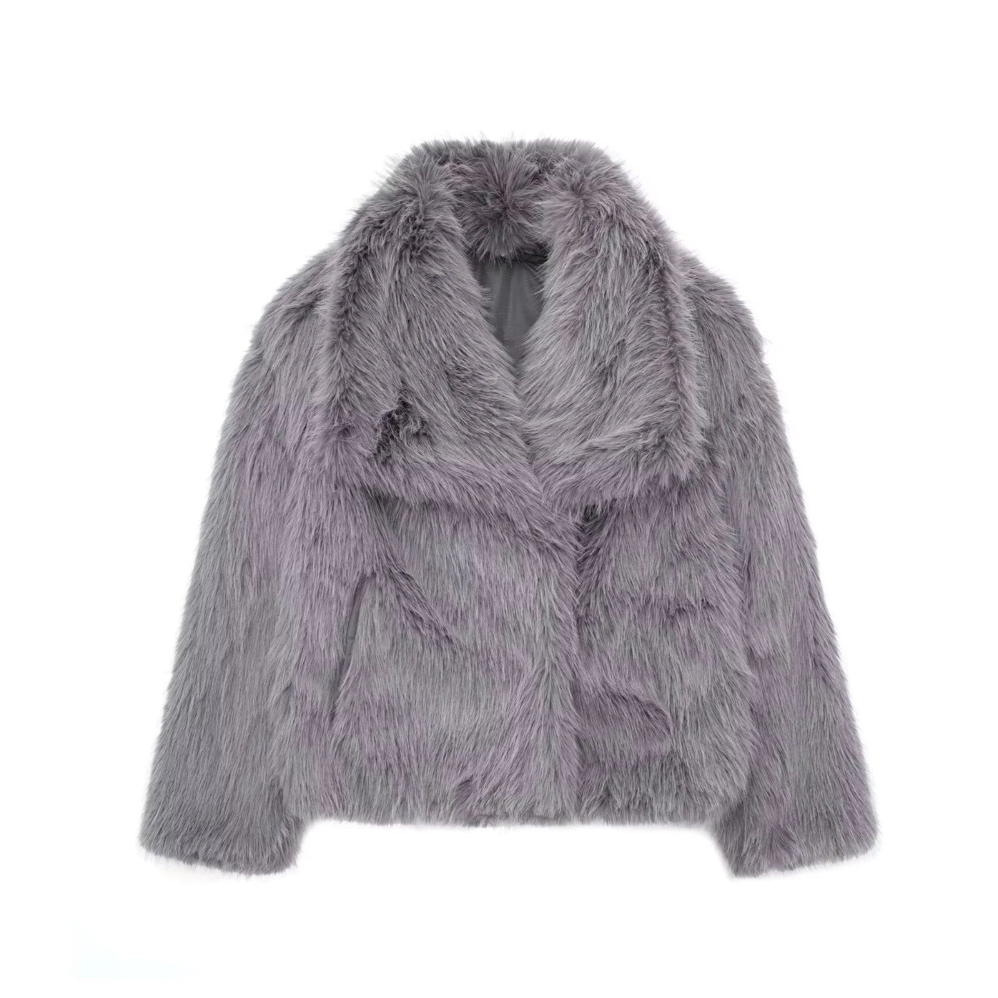 Stylish and cozy plush winter coat for women, available in a variety of trendy colors and sizes