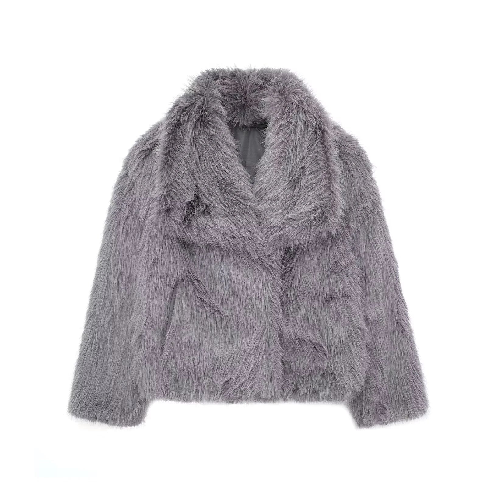 Stylish and cozy plush winter coat for women, available in a variety of trendy colors and sizes