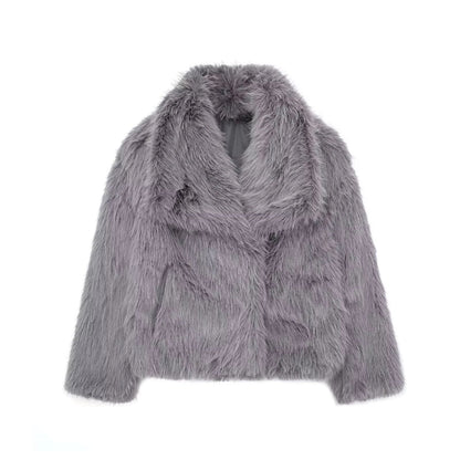 Stylish and cozy plush winter coat for women, available in a variety of trendy colors and sizes