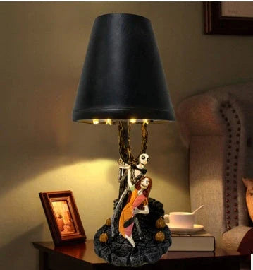 Halloween Jack Glowing Table Lamp with unique skeleton design and LED lighting