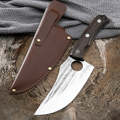 Stainless steel deboning kitchen knife with molybdenum vanadium blade