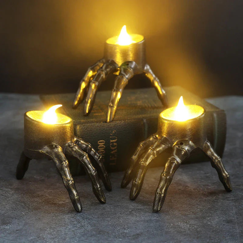 Skull-shaped Halloween lantern with a spooky, atmospheric glow for festive decor