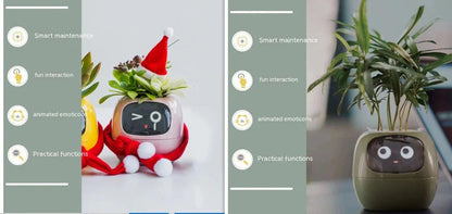 Smart Planter with AI and 7 sensors for easy plant care in various colours