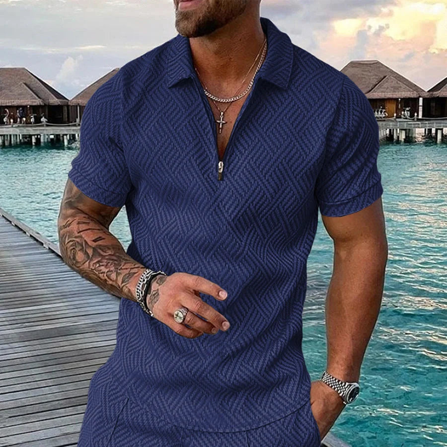 European and American style POLO lapel casual short-sleeved T-shirt in various colours