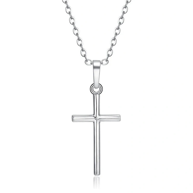 Elegant retro cross pendant made of alloy with a lustrous finish, perfect for British style