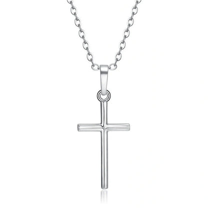 Elegant retro cross pendant made of alloy with a lustrous finish, perfect for British style