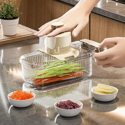2in1 Multifunctional Vegetable Cutter with five replaceable cutting edges